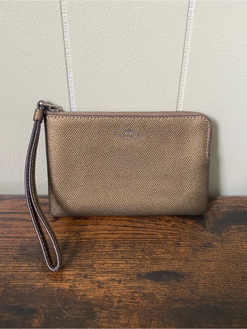 Coach Metallic Wristlet